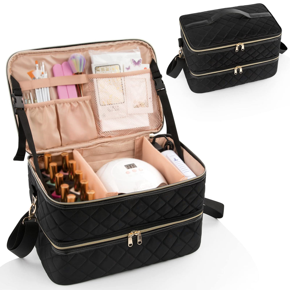 Ethereal Organisateur vernis 50 bouteilles avec lampe intégrée, pratique pour les pros.