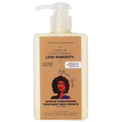 Ethnic Gals, bouteille d'apres-shampoing sans rinçage – hydratation légère pour cheveux à faible porosité.