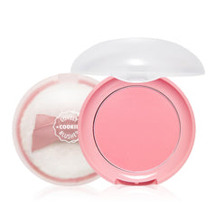 ETUDE Lovely Cookie Blusher, pouf d'application, offre une application douce et précise.