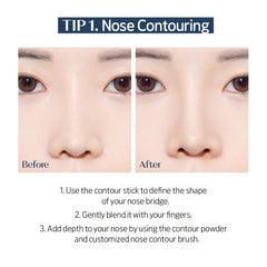 Etude Reborn Maker Contour Stick defines the nose with natural precision