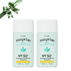 ETUDE Sunprise lait solaire minéral léger, application fluide et non gras.