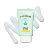ETUDE Sunprise mild-weightless bottle front view, showing compact sunscreen for sensitive skin.