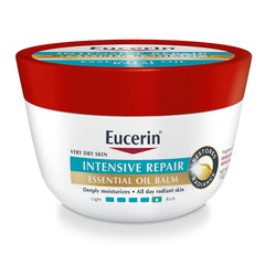 Baume Eucerin dans le pot, hydratation intensive pour peau très sèche.