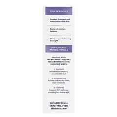 Texture riche de la crème de nuit pour hydratation ciblée.
