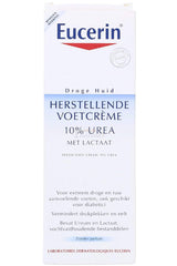 Texture crème Eucerin UreaRepair pour une hydratation efficace.