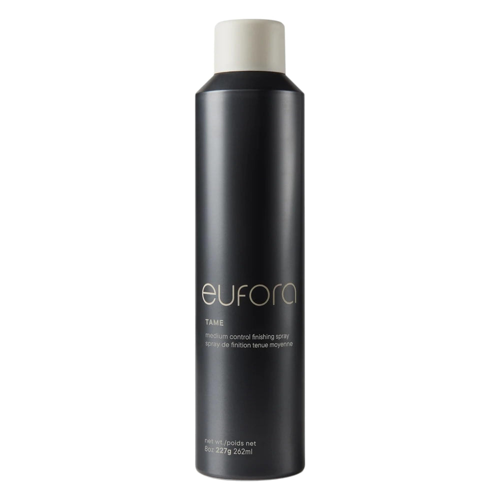 Eufora Tame : spray de finition pour un contrôle moyen et cheveux doux et brillants.