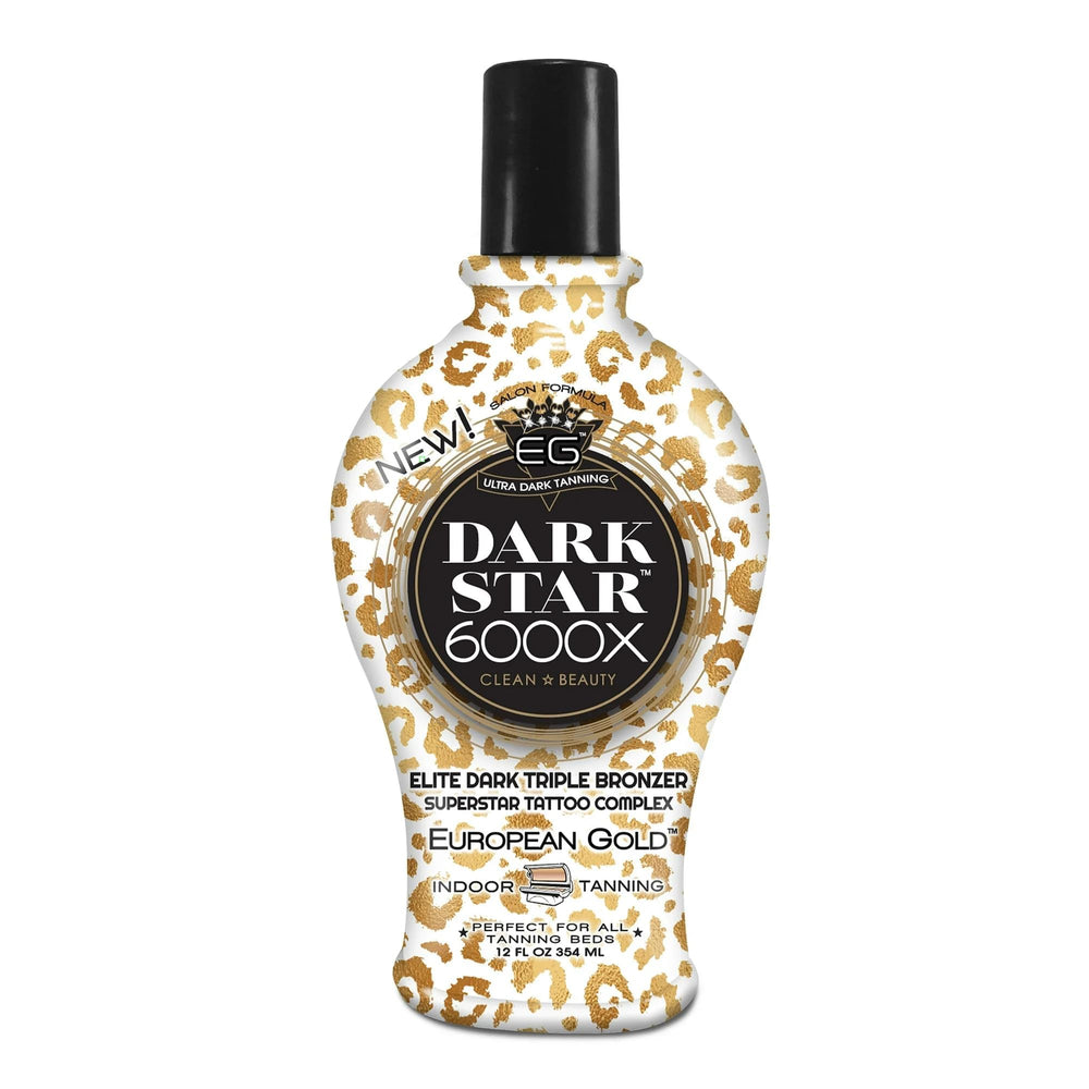 European Gold Dark Star 6000X: bouteille-lotion ultra-dark pour bronzage profond et uniforme