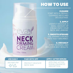 Décolleté raffermi Eva Naturals, crème nourrissante et hydratante.