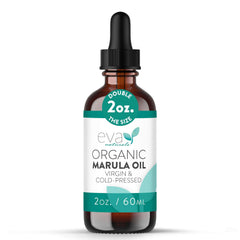 Eva Naturals Huile de Marula pure, bouteille élégante pour hydratation légère.