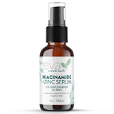 Sérum Eva Naturals Niacinamide dans sa bouteille, réduction potentielle des pores.