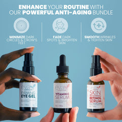 Eva Naturals Retinol Serum – flacon, peau plus lisse et pores affinés.