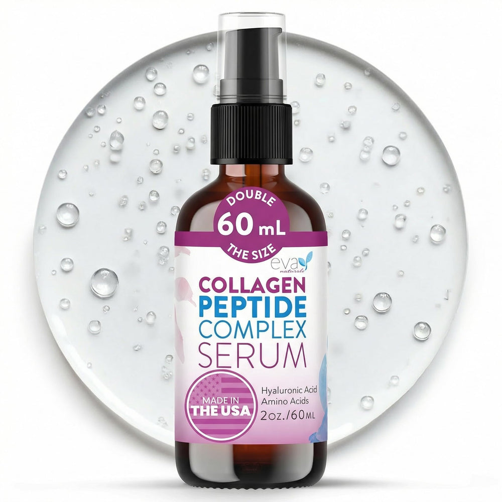 Sérum Eva Naturals – flacon 60ml prêt pour peau plus ferme.