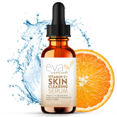 Sérum Eva Naturals vitamine C avec retinol et salicylique, flacon net pour peau claire.