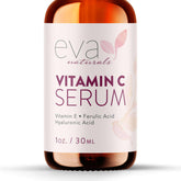 Sérum Eva Naturals en bouteille, teint uniforme et lumineux grâce à la vitamine C.