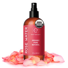 Eve Hansen Eau de Rose, flacon 8 oz prêt pour l'hydratation.
