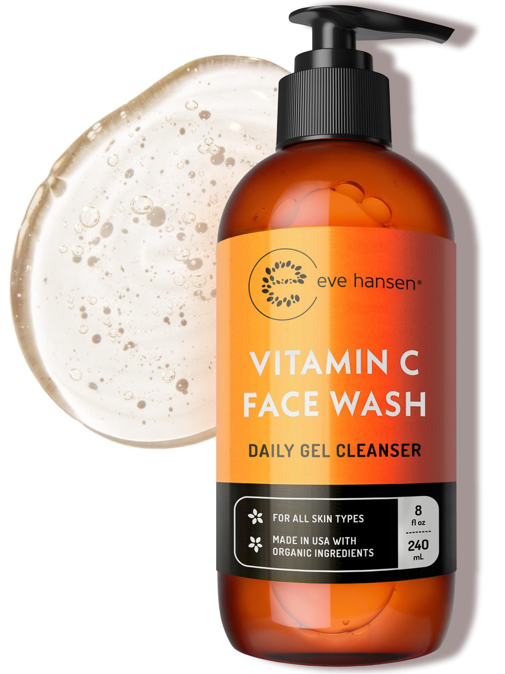 Eve Hansen Nettoyant Vitamin C – bouteille 8oz, soin doux pour le teint