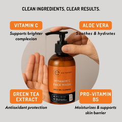 Eve Hansen Nettoyant Vitamin C – etiquette produit facile à lire