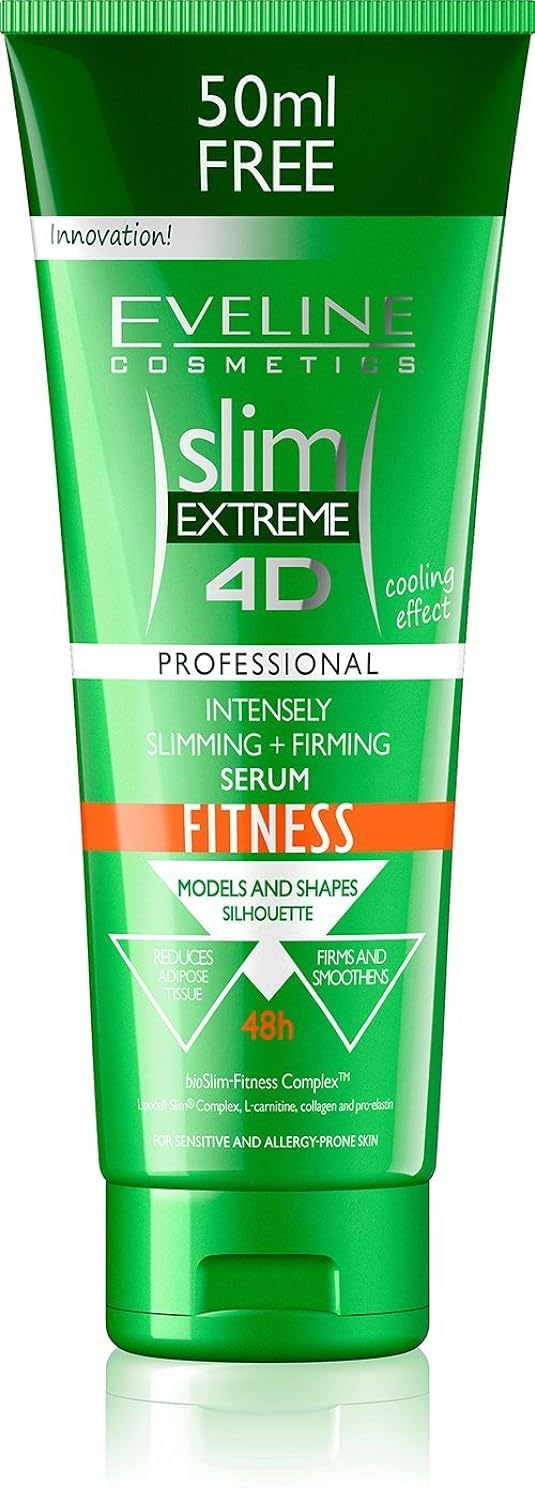 Sérum SLIM EXTREME 4D, flacon visible, pour raffermir et réduire l'apparence de la cellulite.