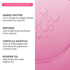 Evereden Crème Nourrissante Vergetures: peptides et extraits botaniques pour nourrir la peau.