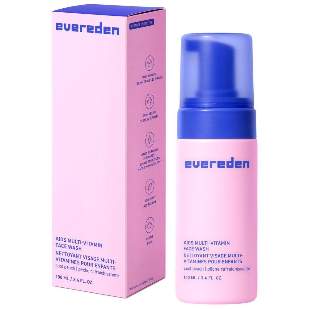 Gel nettoyant Evereden pour enfants, bouteille pêche frais — nettoie en douceur