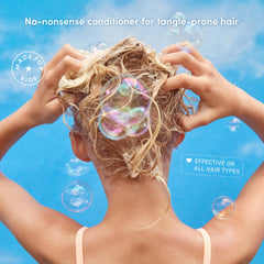 Evereden conditionneur enfants: cheveux hydratés et brillants après usage.