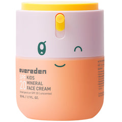 Evereden Crème visage enfants, flacon élégant, hydratation douce et protection minérale.