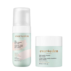 Evereden lave le visage des enfants avec jus de melon, nettoyage en douceur.