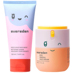 Evereden lave-visage enfant texture nuage, expérience douce et ludique.