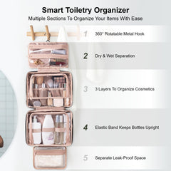 Everfun trousse-beaute compacte: quatre compartiments pour tout organiser efficacement