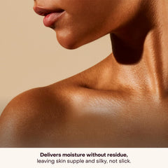 Everist Body Oil Spritz appliqué sur peau humide pour une absorption rapide.