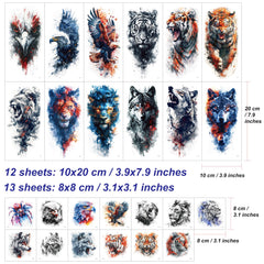 Everjoy tatouage temporaire lion – motif imposant, prêt pour soirée ou vacances.