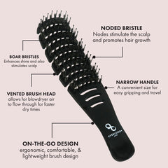 Everlong brosse design ventilé : séchage rapide et coiffage fluide.