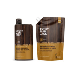 Gel douche Every Man Jack Ambre et Santal – bouteille au parfum boisé