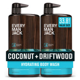 Every Man Jack Coco Driftwood – Bouteille prête pour une douche rafraîchissante et parfum Coco