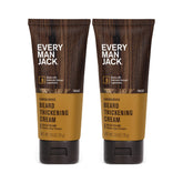 Every Man Jack crème épaisse barbe bouteille avec texture naturelle et sans résidu.