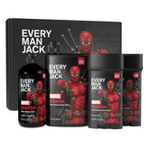 Gel douche Deadpool Every Man Jack, parfum frais pour une propreté durable.