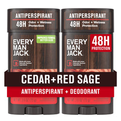 Every Man Jack déodorant Cèdre Sauge en bouteille, protection durable.
