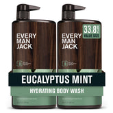 Every Man Jack Eucalyptus Menthe – bouteille douche, parfum frais pour démarrer la journée