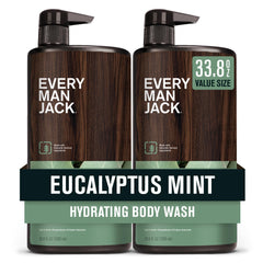Every Man Jack Eucalyptus Menthe – bouteille douche, parfum frais pour démarrer la journée