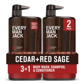 Every Man Jack flacon Cedar + Red Sage, parfum masculin durable.