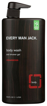 Gel douche Every Man Jack Cedarwood, lot jumelé de 33 onces, pratique et économique