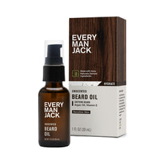 Every Man Jack huile barbe sans parfum dans sa bouteille, hydrate la barbe en douceur.