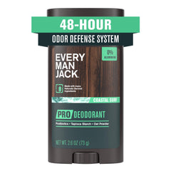 Every Man Jack Pro Deodorant Coastal Surf flacon, protection durable et fraîcheur longue durée