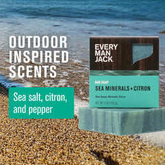Every Man Jack Minéraux marins et Citron, parfum frais et revitalisant.