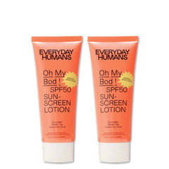Oh My Bod SPF50 Everyday Humans – bouteille visage et corps, protection pratique et légère.