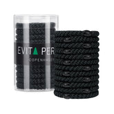 EVITA PERONI chouchou noir, 12 pièces, maintien fiable et douceur.