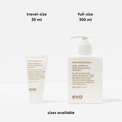 EVO Conditionneur Quotidien rinçage: cheveux propres et brillants après utilisation.