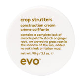 EVO Crop Strutters : bouteille crème coiffante offrant définition et tenue modérée.
