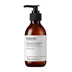 Evolve Organic Beauty – Eau micellaire profonde, démaquillage doux et nettoyage.