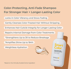 Versement fluide du Shampoing SmartColor EVOLVh révélant sa mousse onctueuse